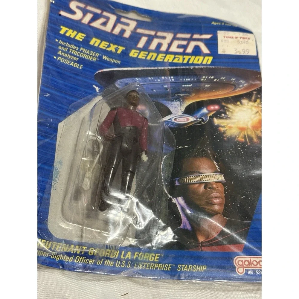 Vintage Galoob STAR TREK NEXT GENERATION LIEUTENANT‎ GEORDI LA FORGE 3.75 FIGURE